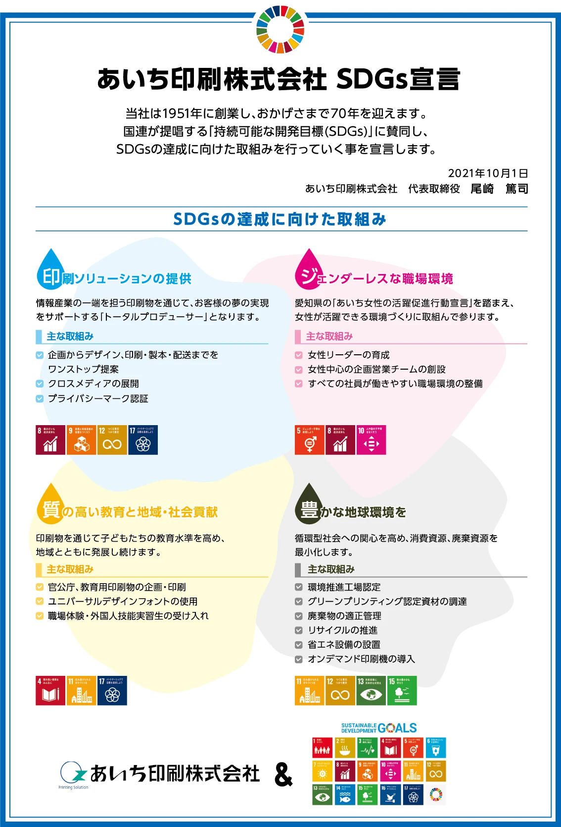 あいち印刷SDGs宣言書